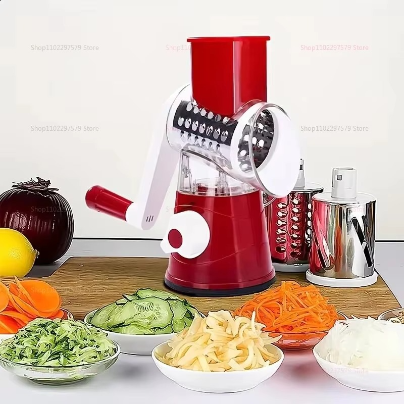Manual Vegetable Drum cutter Slicer Multifunctional Round Slicer Kitchen Gadget