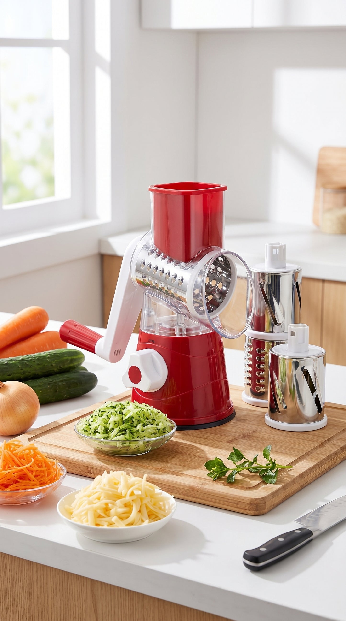 Manual Vegetable Drum cutter Slicer Multifunctional Round Slicer Kitchen Gadget